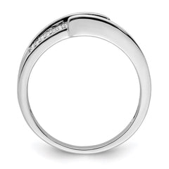 14K White Gold Family Jewelry Synthetic Stone & Diamond Set Ring - 23