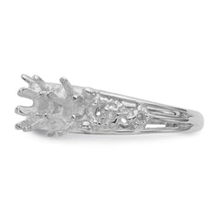 14k White Gold 5 Stone Family Ring Mounting - 2