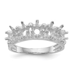 14k White Gold 5 Stone Family Ring Mounting - 2