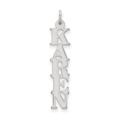10k White Gold Name Plate Charm