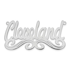 10k White Gold Large Polished Name Plate