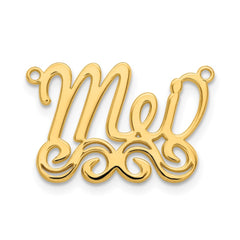 Sterling Silver/Gold-plated Small Polished Name Plate