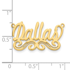 Sterling Silver/Gold-plated Small Polished Name Plate