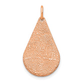 14K Rose Gold Tear Drop Fingerprint Charm