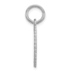 14K White Gold Scalloped Disc with Name Charm