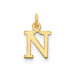 14kr Cutout Letter N Initial Pendant