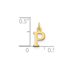 14ky Cutout Letter P Initial Pendant
