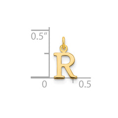 14ky Cutout Letter R Initial Pendant - 2