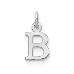 Sterling Silver Rhodium-plated Letter B Initial Charm - 2