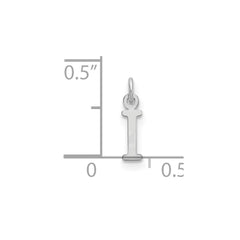 Sterling Silver Rhodium-plated Letter I Initial Charm - 2