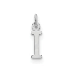 Sterling Silver Rhodium-plated Letter I Initial Charm - 2