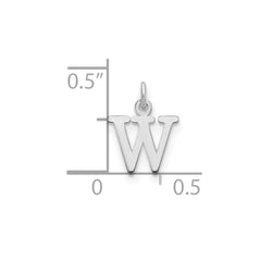14kw Cutout Letter W Initial Pendant