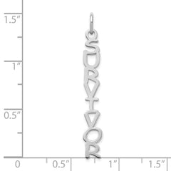 10k White Gold Cosmic Sans Font Name Plate Charm