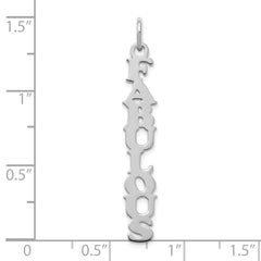 10k White Gold Cooper Font Name Plate Charm