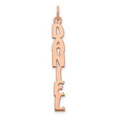14k Rose Gold Hobo Extra Font Name Plate Charm