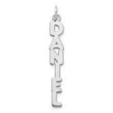10k White Gold Kimberly Font Name Plate Charm