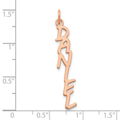 14k Rose Gold MV Boli Font Name Plate Charm