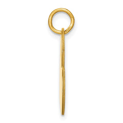 14k Yellow Gold Blank Heart Charm