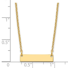 Sterling Silver/Gold-plated Small Blank Bar Necklace - 2