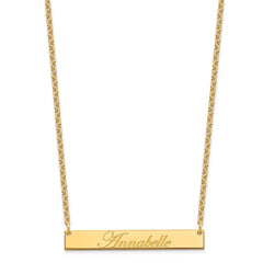 SS/Gold-plated Medium EDWARDIAN SCRIPT Bar Necklace - 2