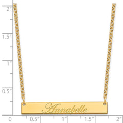 SS/Gold-plated Medium EDWARDIAN SCRIPT Bar Necklace - 2