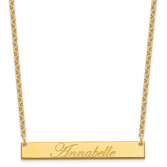 SS/Gold-plated Medium EDWARDIAN SCRIPT Bar Necklace - 2