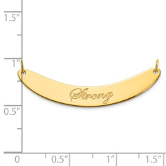SS/Gold-plated Medium EDWARDIAN SCRIPT Curved Bar Necklace - 2