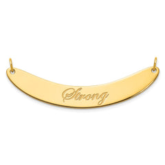 SS/Gold-plated Medium EDWARDIAN SCRIPT Curved Bar Necklace - 2