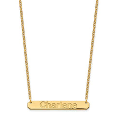 Sterling Silver/Gold-plated Medium ARIAL ROUNDED Bar Necklace - 2