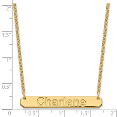 Sterling Silver/Gold-plated Medium ARIAL ROUNDED Bar Necklace - 2