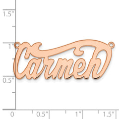14k Rose Gold Polished Name Plate - 4