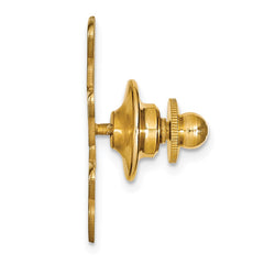 14k Yellow Gold Large cut-out Monogram Tie Tac - 2