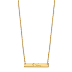 Sterling Silver/Gold-plated Small Signature Bar Necklace