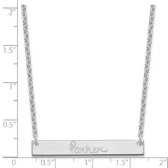 Sterling Silver/Rhodium-plated Medium Signature Bar Necklace