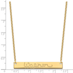 Sterling Silver/Gold-plated Large Signature Bar Necklace