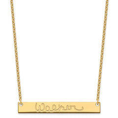 Sterling Silver/Gold-plated Large Signature Bar Necklace