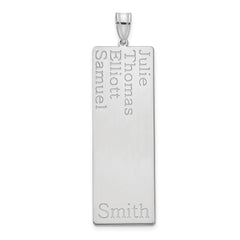 10k White Gold 4 Name Family Pendant