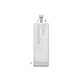 10k White Gold 2 Name Family Pendant