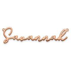 Sterling Silver/Rose-plated Polished Bathinda Font Name Plate