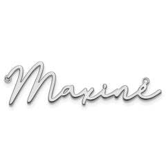 14k White Gold Polished Bathinda Font Name Plate