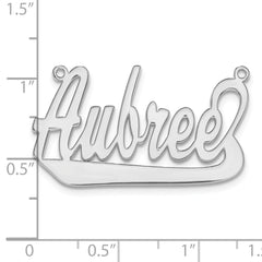 10k White Gold Underlined Name Plate - 2