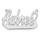 10k White Gold Underlined Name Plate - 2