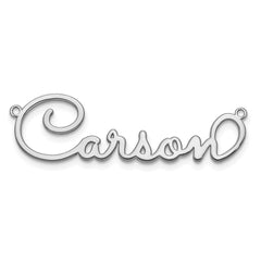 10k White Gold Polished Sacramento Font Name Plate