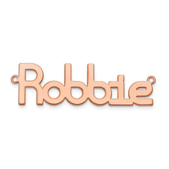 Sterling Silver/Rose-plated Polished Name Plate - 2