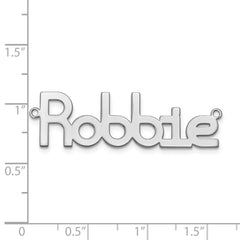 10k White Gold Polished Name Plate - 6