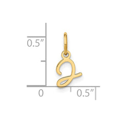 14KY Upper case Letter J Initial Charm