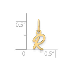 14KY Upper case Letter R Initial Charm