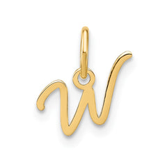 14KY Upper case Letter W Initial Charm