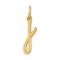 14KY Lower case Letter J Initial Charm