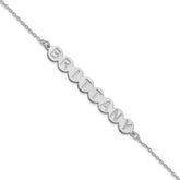 10k White Gold 8 Letter Bubble Bracelet